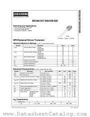 BC548ATFR datasheet pdf Fairchild Semiconductor