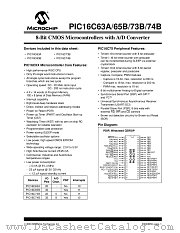 PIC16C74B-04/L datasheet pdf Microchip