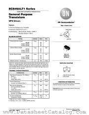 BC847CLT1 datasheet pdf ON Semiconductor