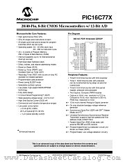 PIC16C773T/SS datasheet pdf Microchip
