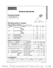 BC557BBU datasheet pdf Fairchild Semiconductor