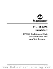 PIC16LF87T-I/SO datasheet pdf Microchip