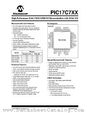 PIC17C752-E/PTPKG datasheet pdf Microchip