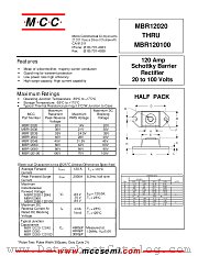 MBR12080 datasheet pdf MCC