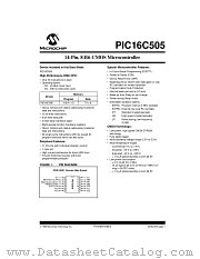 PIC16LC505-20E_JW datasheet pdf Microchip