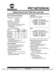 PIC16LC554T-20I_SS datasheet pdf Microchip