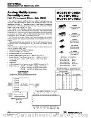 MC74HC4052FER datasheet pdf ON Semiconductor