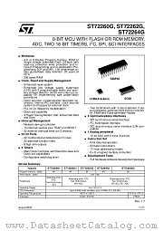ST72262G2B6 datasheet pdf SGS Thomson Microelectronics
