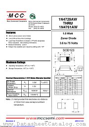 1N4729AW datasheet pdf Micro Commercial Components