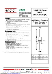 30KP280A datasheet pdf Micro Commercial Components