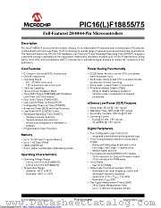 PIC16F18855-I/MV datasheet pdf Microchip