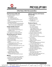 PIC12F1501-I/MSVAO datasheet pdf Microchip