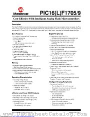 PIC16F1705-E/P datasheet pdf Microchip