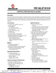 PIC16F1615 datasheet pdf Microchip