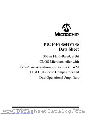 PIC16HV785T-I/ML datasheet pdf Microchip