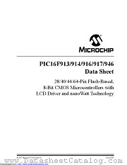 PIC16F913T-I/ML datasheet pdf Microchip