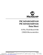 PIC16F610T-I/ML datasheet pdf Microchip