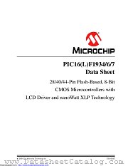 PIC16LF1937T-I/ML datasheet pdf Microchip