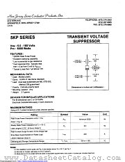 5KP85C datasheet pdf New Jersey Semiconductor