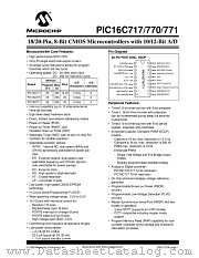PIC16C771-04I/SO datasheet pdf Microchip