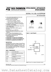ST24C01B1TR datasheet pdf ST Microelectronics