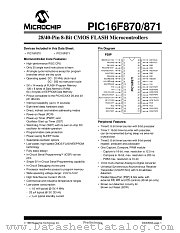 PIC16F871T-I/SS datasheet pdf Microchip