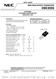 2SK3059 datasheet pdf NEC