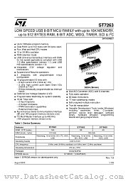 ST72E633K2D0 datasheet pdf ST Microelectronics
