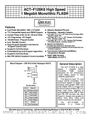 ACT-F1288N-150P7C datasheet pdf Aeroflex Circuit Technology