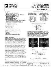AD8031BN datasheet pdf Analog Devices