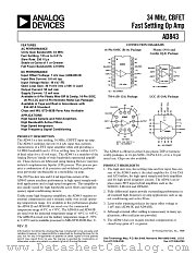AD843JR-16-REEL datasheet pdf Analog Devices