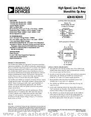 AD849JR datasheet pdf Analog Devices