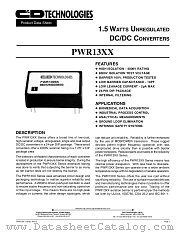 PWR1312 datasheet pdf C&D Technologies
