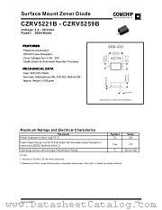 CZRV5221 datasheet pdf Comchip Technology