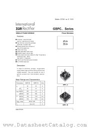 GBPC2506W datasheet pdf International Rectifier