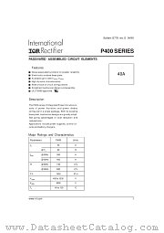 P403 datasheet pdf International Rectifier