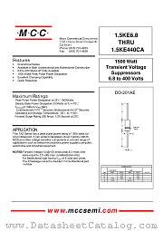 1.5KE91C datasheet pdf Micro Commercial Components