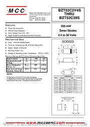 BZT52C10S datasheet pdf Micro Commercial Components
