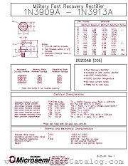 JANTX1N3909AR datasheet pdf Microsemi