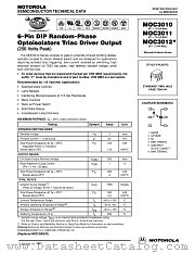 MOC3010 datasheet pdf Motorola