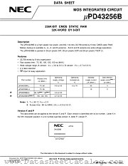 UPD43256BGU-70L datasheet pdf NEC