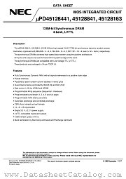 UPD45128441 datasheet pdf NEC