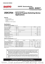 2SK3704 datasheet pdf ON Semiconductor