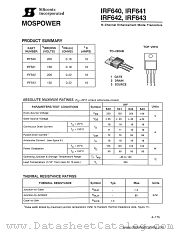 IRF642 datasheet pdf Siliconix