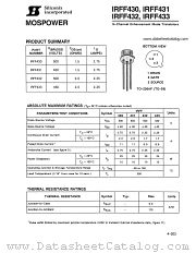 IRFF433 datasheet pdf Siliconix