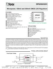 SP6200EM5-5.0/TR datasheet pdf Sipex Corporation