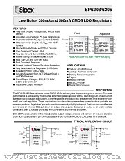 SP6205EM5-3.3/TR datasheet pdf Sipex Corporation