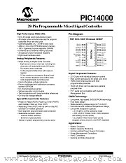 PIC14000-20I/SP datasheet pdf Microchip