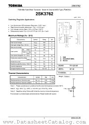 2SK3762 datasheet pdf TOSHIBA