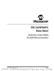 PIC16F870-I/SO datasheet pdf Microchip